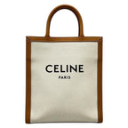 Celine Tote Small Vertical Cabas Ivory Brown Leather
