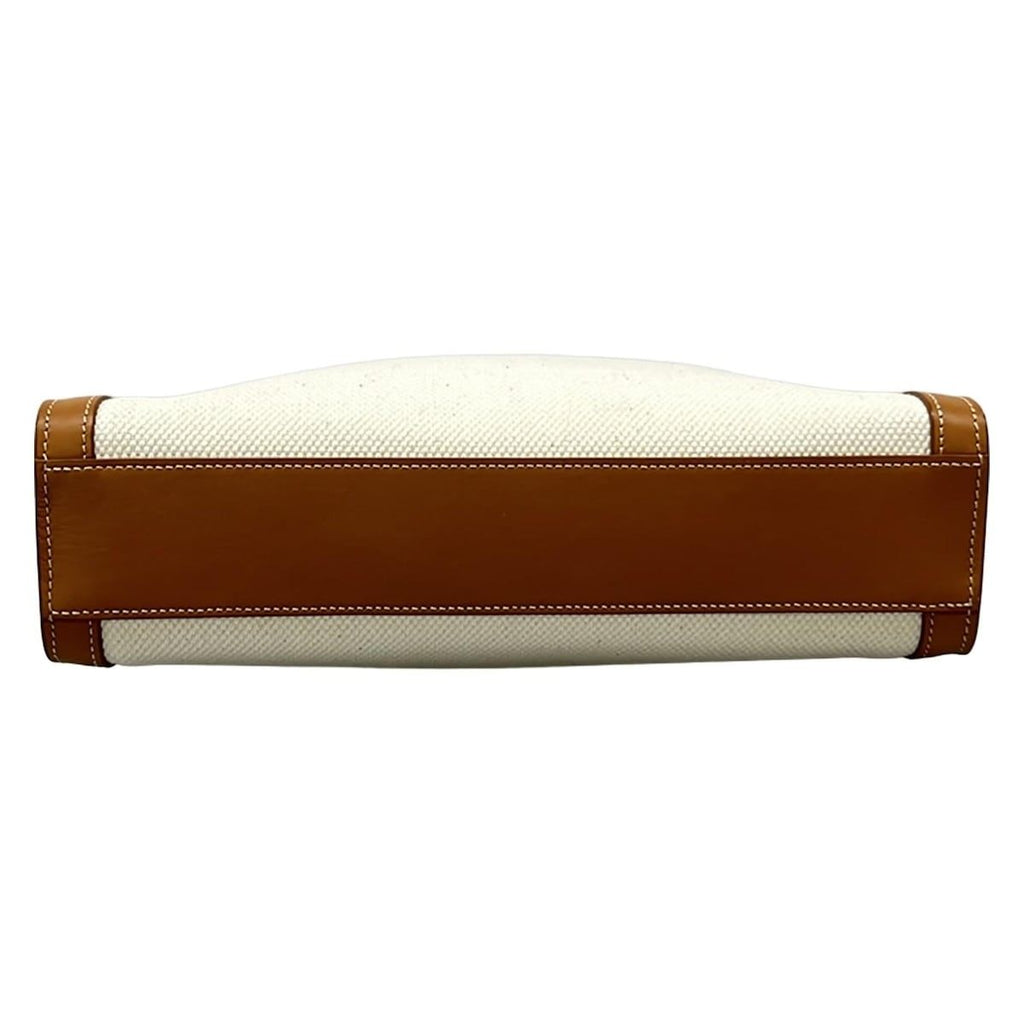 Celine Tote Small Vertical Cabas Ivory Brown Leather — view 5