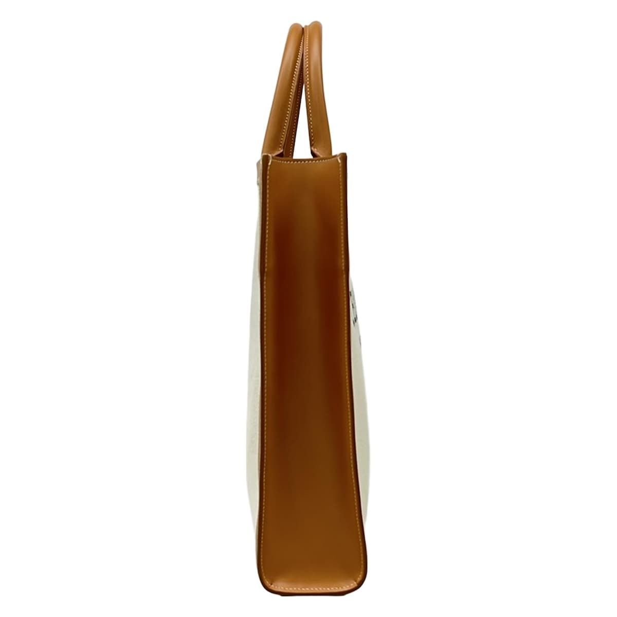 Celine Tote Small Vertical Cabas Ivory Brown Leather — view 2