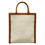 Celine Tote Small Vertical Cabas Ivory Brown Leather — view 3