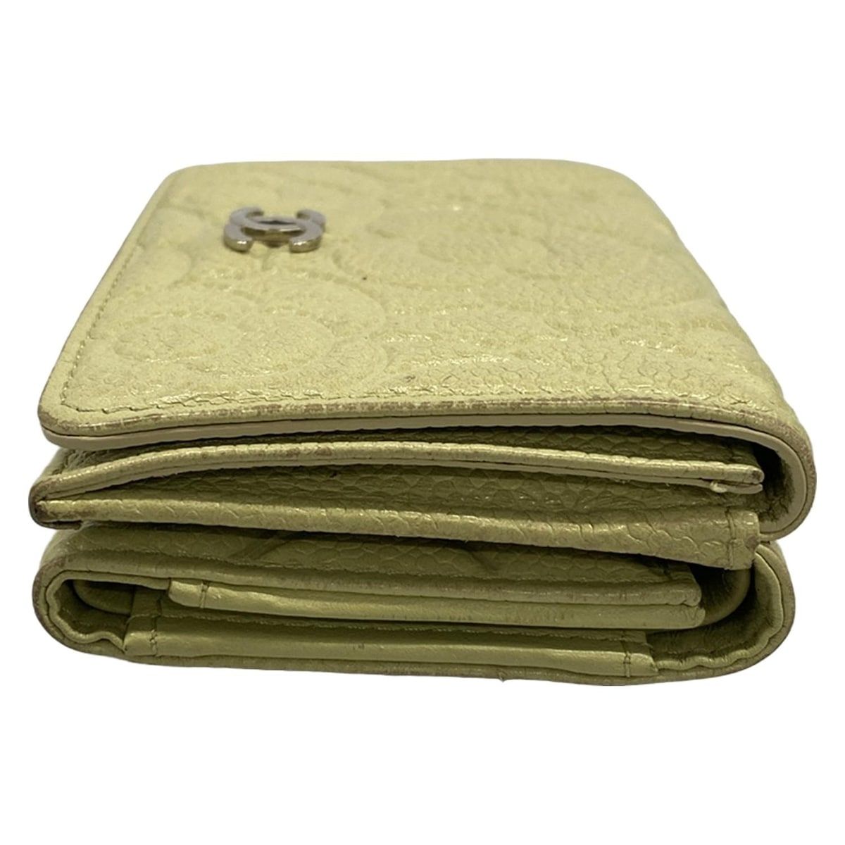 Chanel Trifold Wallet Camellia Light Green — view 9