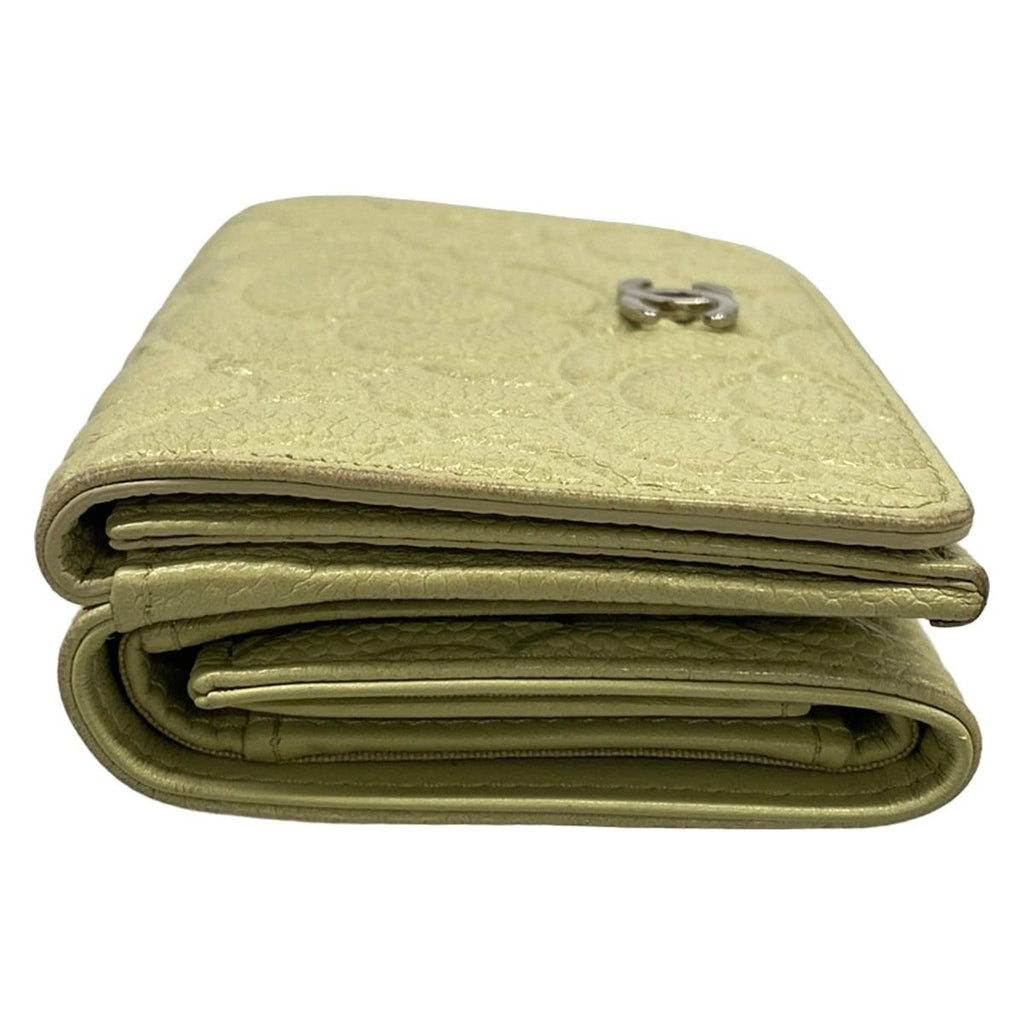 Chanel Trifold Wallet Camellia Light Green — view 8