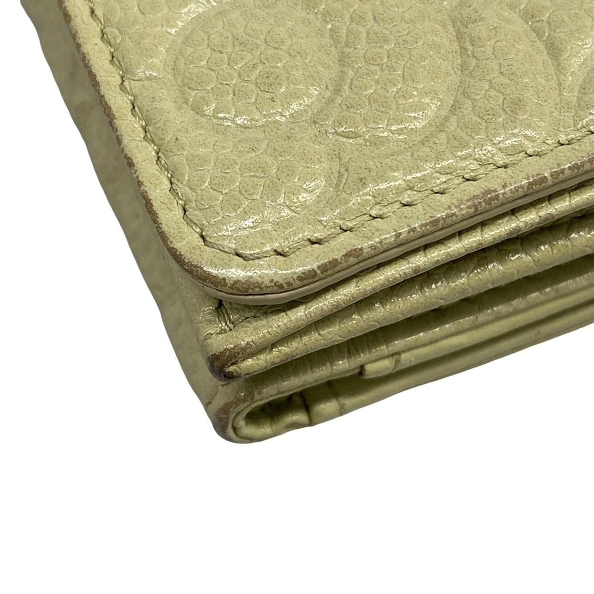 Chanel Trifold Wallet Camellia Light Green — view 6