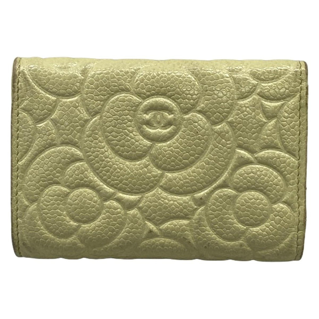 Chanel Trifold Wallet Camellia Light Green — view 2