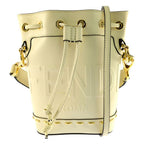 Fendi Mini Montreaux Drawstring Shoulder Bag White