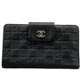 Chanel Wallet Icon Black Silver Lambskin