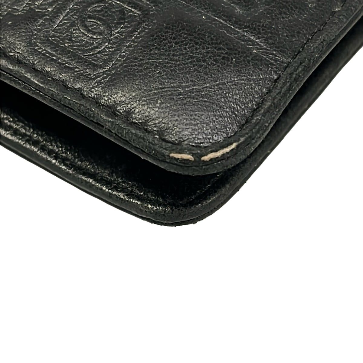 Chanel Wallet Icon Black Silver Lambskin — view 7