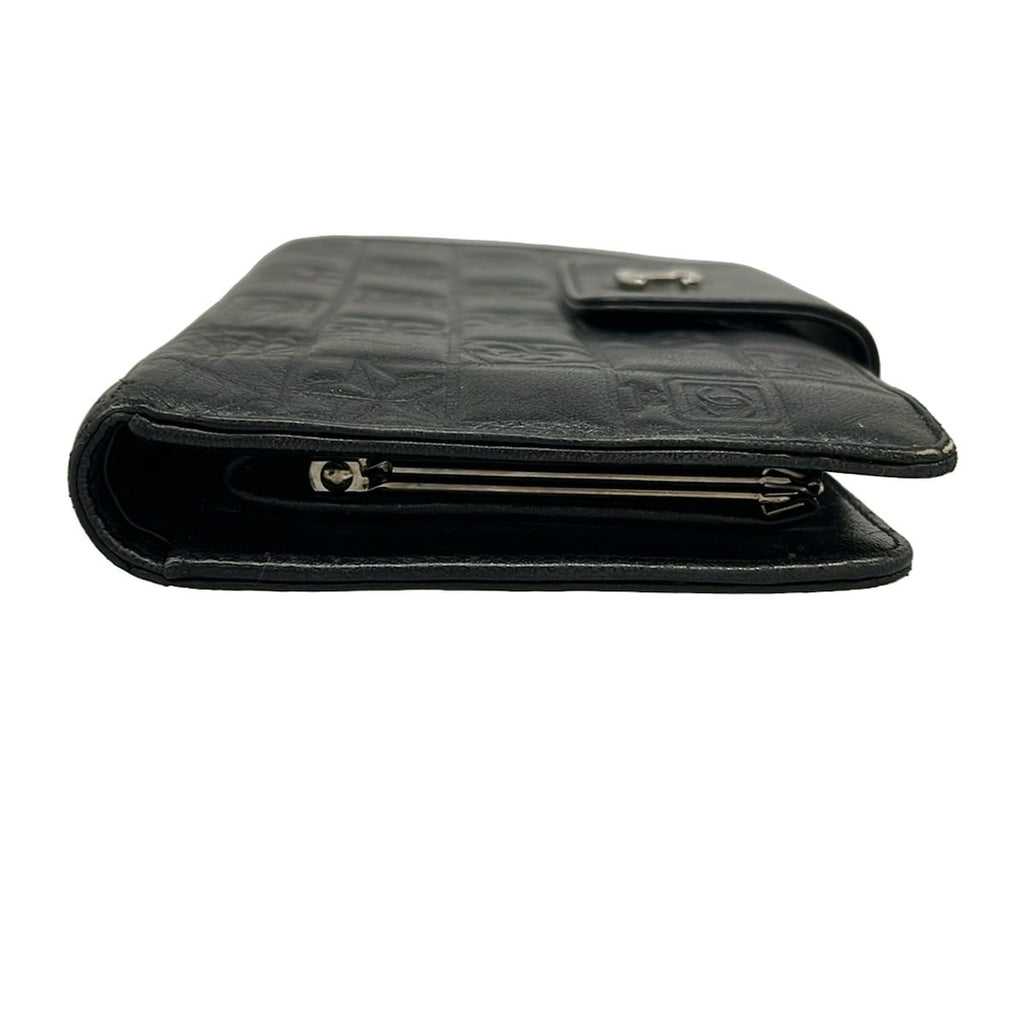Chanel Wallet Icon Black Silver Lambskin — view 9