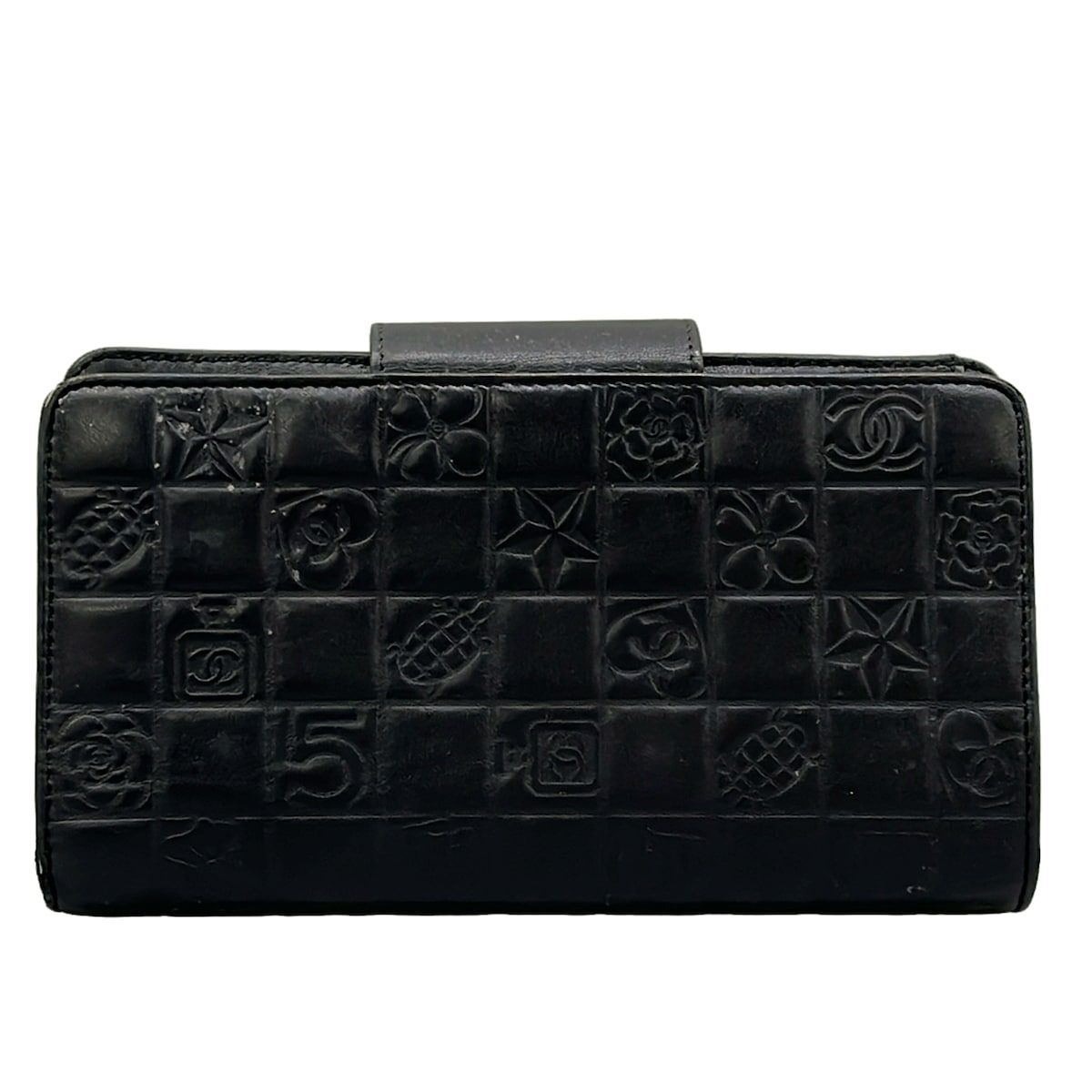 Chanel Wallet Icon Black Silver Lambskin — view 2