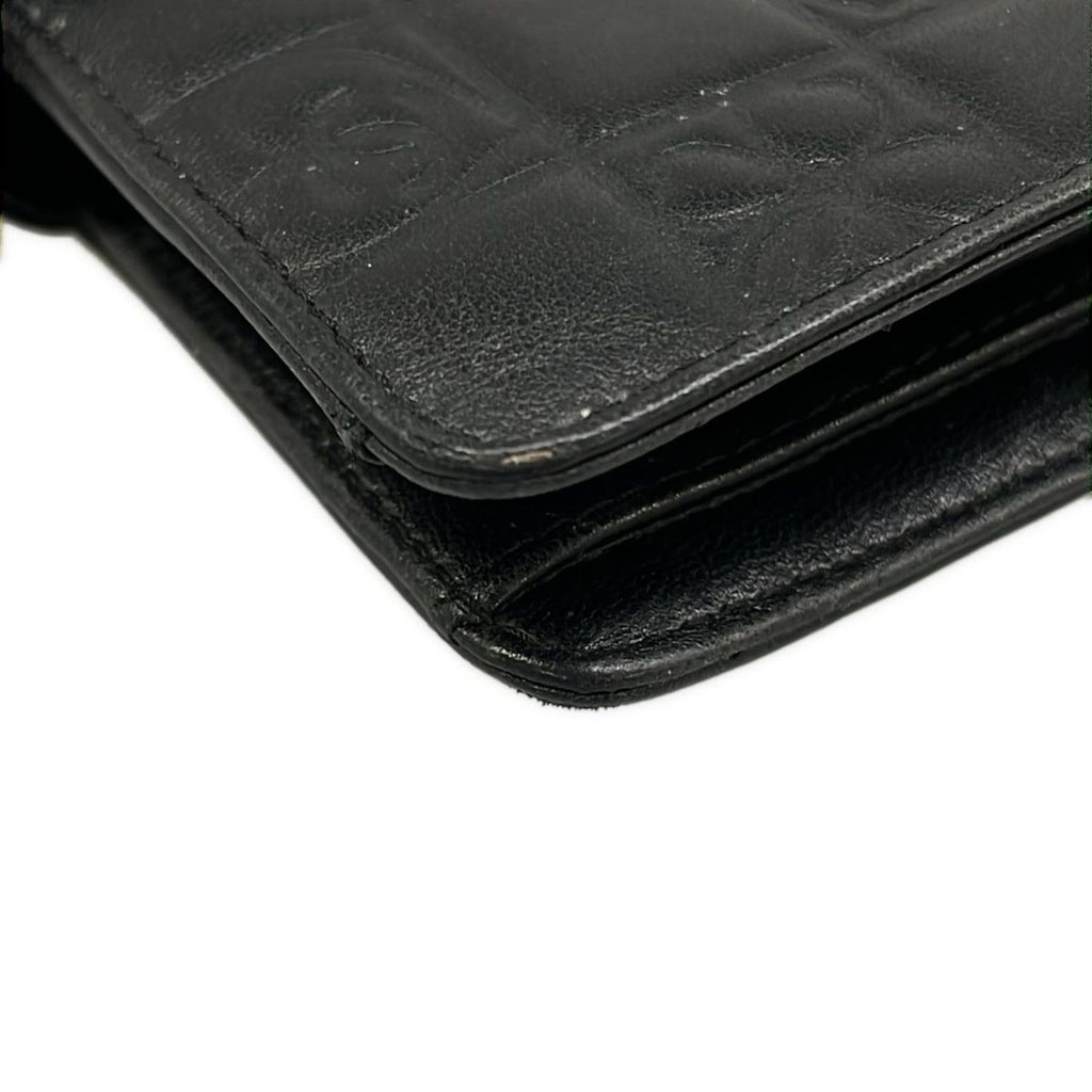 Chanel Wallet Icon Black Silver Lambskin — view 8