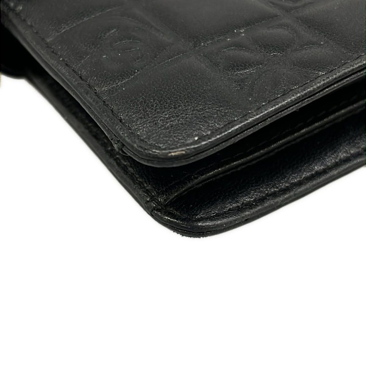 Chanel Wallet Icon Black Silver Lambskin — view 8