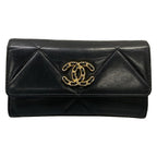 Chanel Wallet 19 Black Gold Lambskin