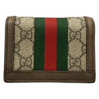Gucci Bifold Wallet Ophidia Beige Ebony Dark Brown Leather — view 2