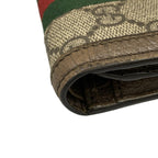 Gucci Bifold Wallet Ophidia Beige Ebony Dark Brown Leather — view 6