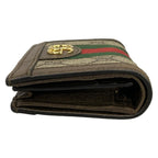 Gucci Bifold Wallet Ophidia Beige Ebony Dark Brown Leather — view 9