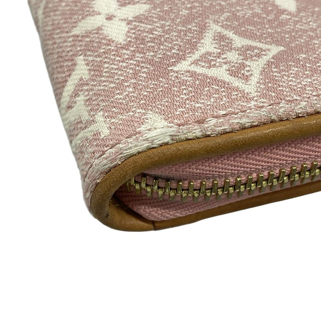 Louis Vuitton Wallet Monogram Jacquard Denim Zippy Pink — view 7