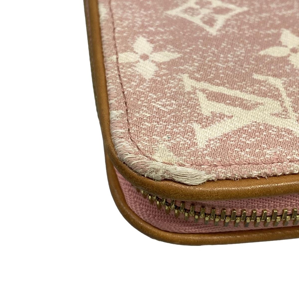Louis Vuitton Wallet Monogram Jacquard Denim Zippy Pink — view 6
