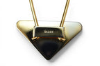 Prada Key Ring Key Holder Triangle Bordeaux Gold — view 2