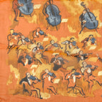 Hermes Concerto Orange Silk 100% Scarf