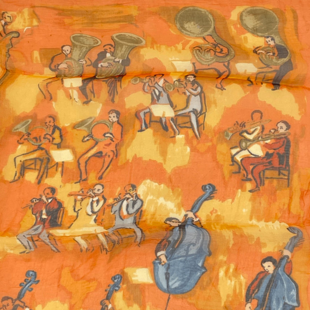 Hermes Concerto Orange Silk 100% Scarf