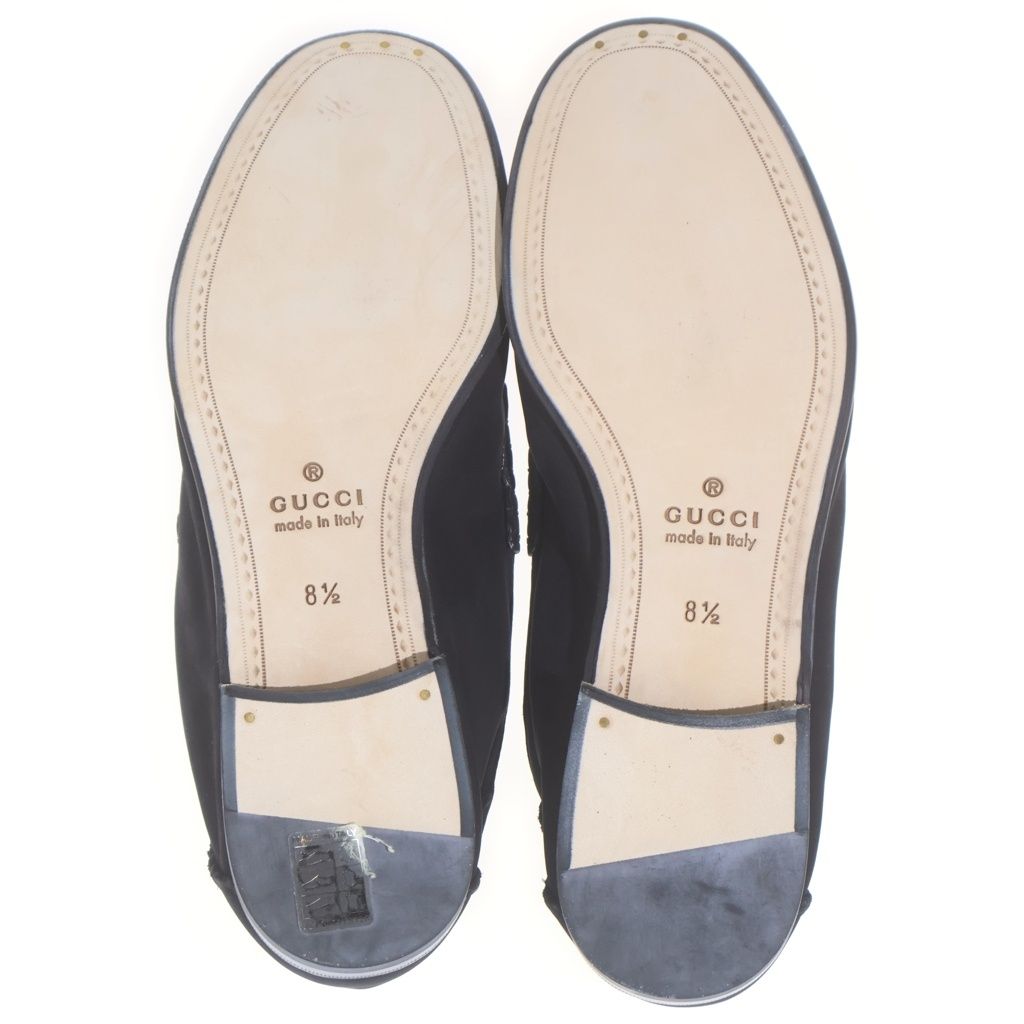Gucci Horsebit Suede Leather Low Cut Sneakers Black — view 5