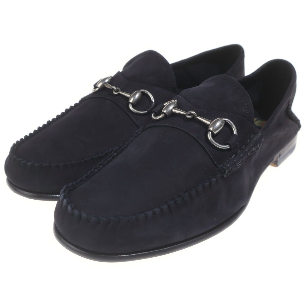 Gucci Horsebit Suede Leather Low Cut Sneakers Black — view 2
