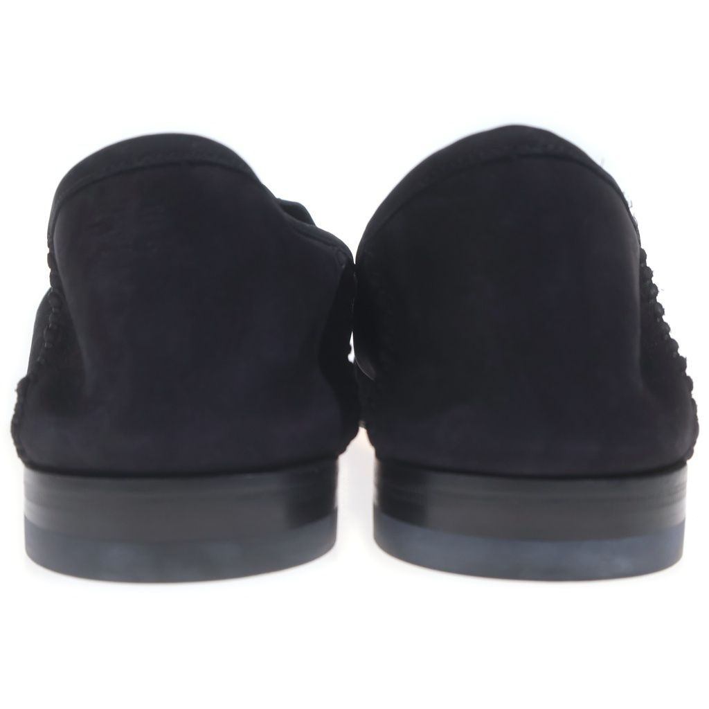 Gucci Horsebit Suede Leather Low Cut Sneakers Black — view 3