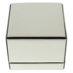Chanel Quilted Diamond Ring White Gold Silver