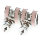 Hermes Pop Mini Earrings Silver Pink — view 2
