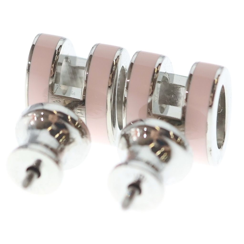 Hermes Pop Mini Earrings Silver Pink — view 2