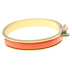 Hermes Mini Click Chaine D'ancre Bangle Bracelet Orange Gold — view 3