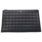 Saint Laurent Paris Matelasse Carre Clutch Case Pouch Black Leather Silver