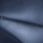 Saint Laurent Paris Matelasse Carre Clutch Case Pouch Black Leather Silver — view 6