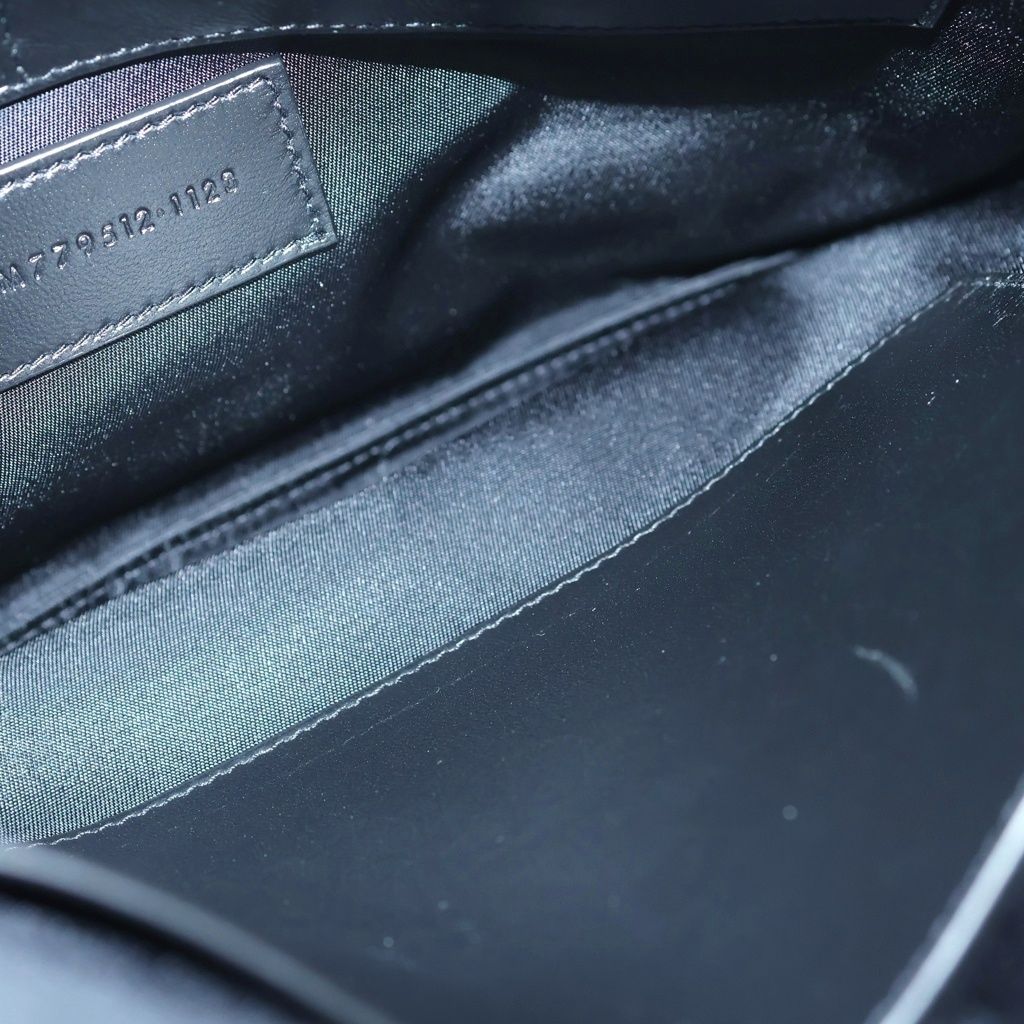 Saint Laurent Paris Large Puffy Pouch Clutch Case Black Patent — view 5