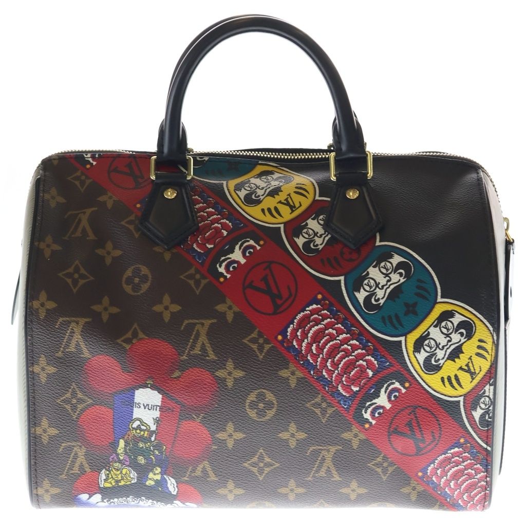 Louis Vuitton Kansai Yamamoto Monogram Kabuki Epi Speedy 30 Boston Bag Brown — view 2