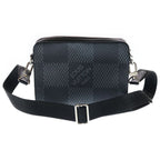 Louis Vuitton Damier Graphite Trio Messenger Bag Black Leather Silver — view 2