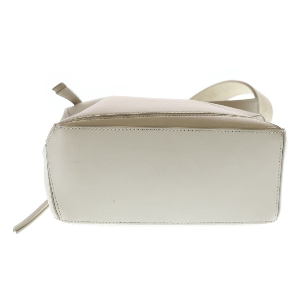 Loewe Puzzle Small 2-Way Shoulder Bag White Leather Silver — view 4