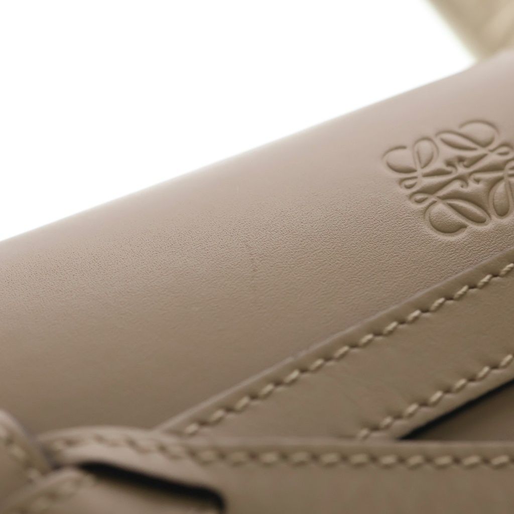 Loewe Gate Dual Mini Shoulder Bag Beige Leather Gold — view 6