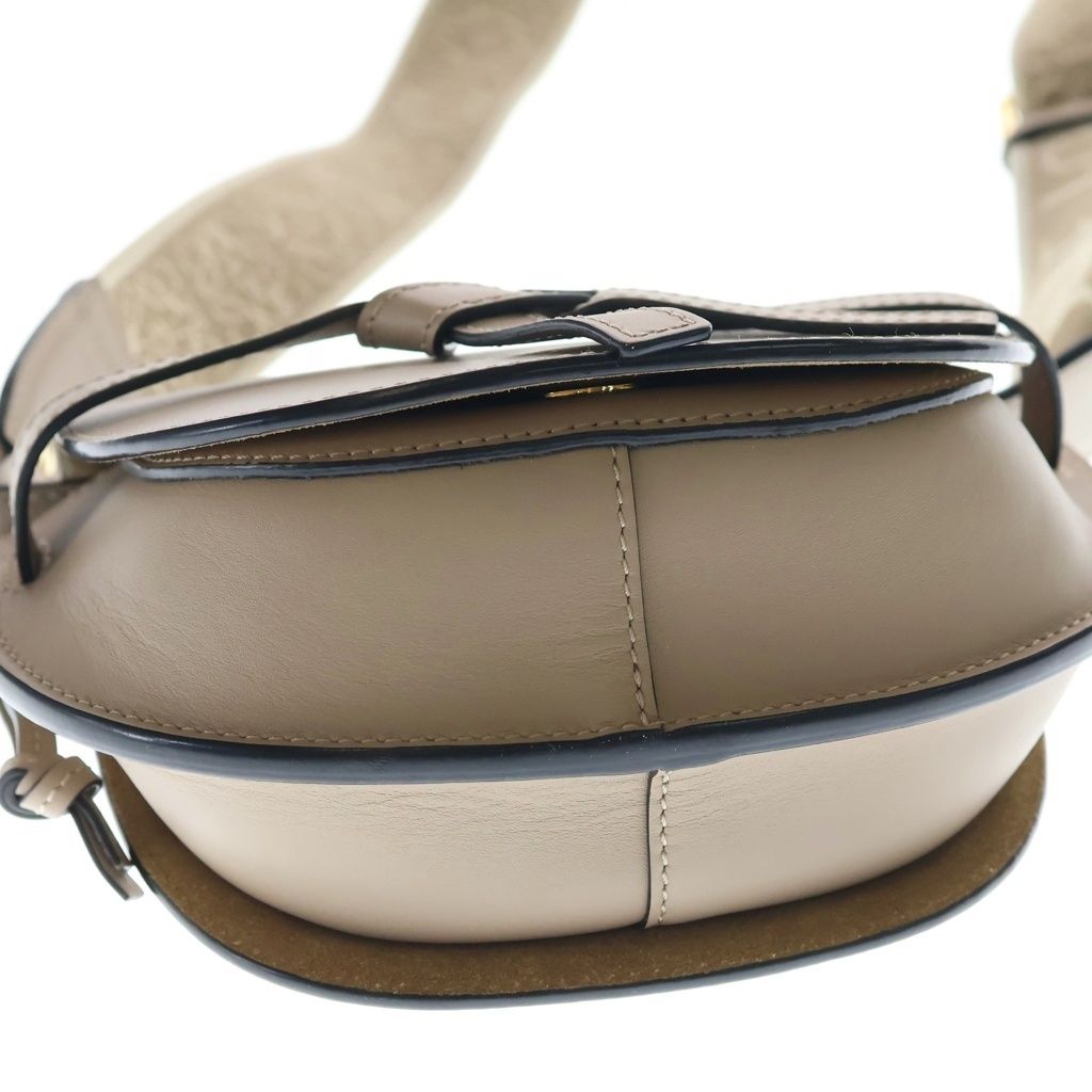 Loewe Gate Dual Mini Shoulder Bag Beige Leather Gold — view 4