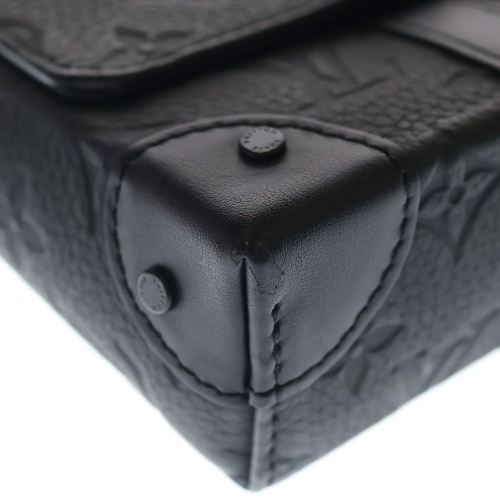 Louis Vuitton Taurillon Monogram Trunk Messenger PM Shoulder Bag Black Leather — view 5