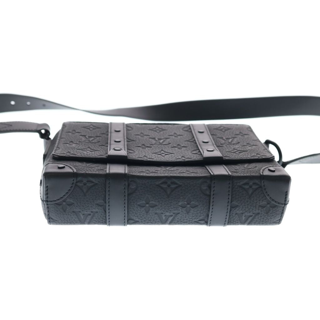Louis Vuitton Taurillon Monogram Trunk Messenger PM Shoulder Bag Black Leather — view 4