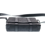 Louis Vuitton Taurillon Monogram Trunk Messenger PM Shoulder Bag Black Leather — view 4