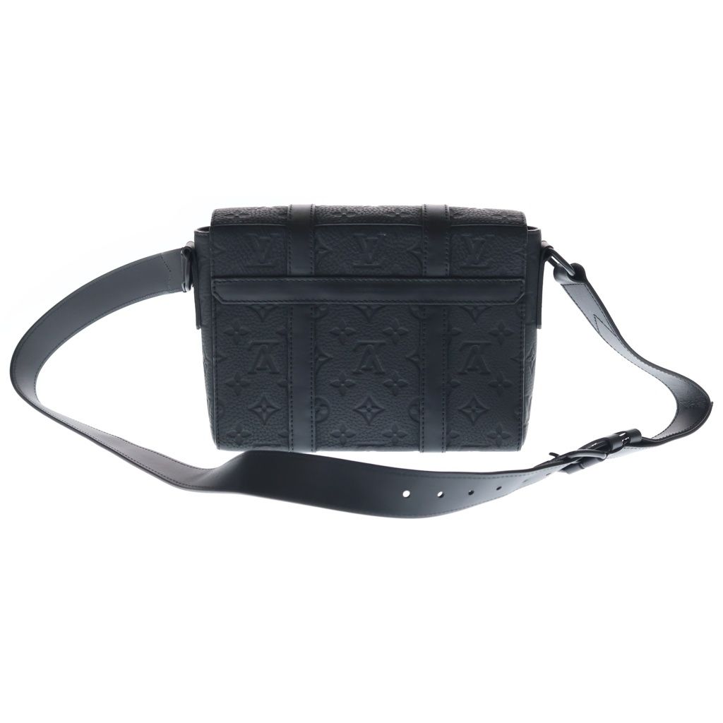 Louis Vuitton Taurillon Monogram Trunk Messenger PM Shoulder Bag Black Leather — view 2