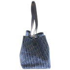 Dior Toujour Denim Leather Tote Gold Blue — view 3