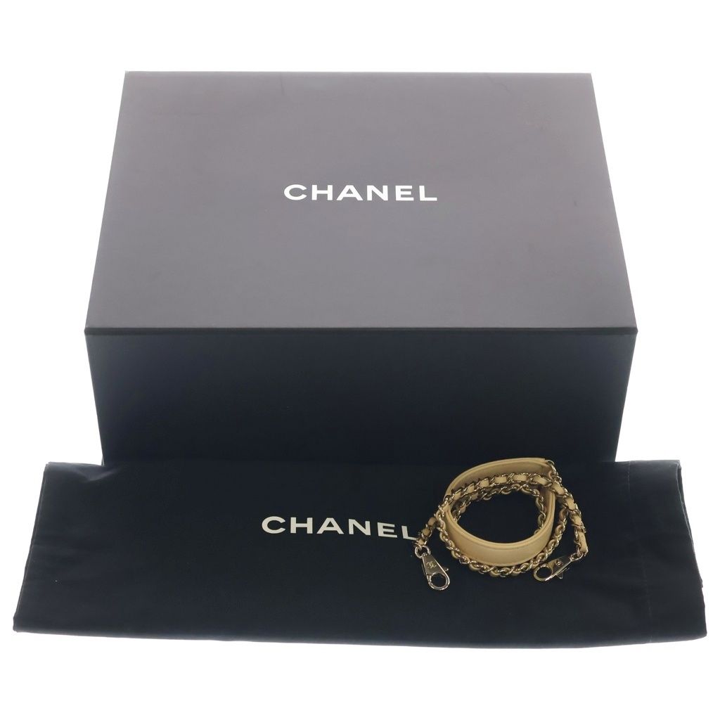 Chanel Coco Handle 24 Quilted 2-Way Shoulder Bag Caviar Leather Champagne Cream — view 7
