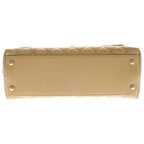 Chanel Coco Handle 29 Quilted Large 2-Way Shoulder Bag Caviar Leather Gold Beige — view 4