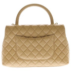 Chanel Coco Handle 29 Quilted Large 2-Way Shoulder Bag Caviar Leather Gold Beige — view 2