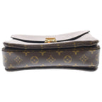 Louis Vuitton Monogram Pochette Metis Shoulder Bag Brown Leather Gold — view 4