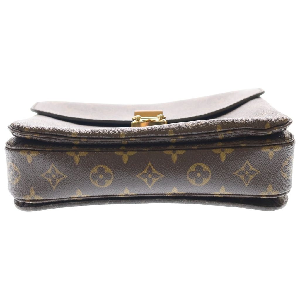 Louis Vuitton Monogram Pochette Metis Shoulder Bag Brown Leather Gold — view 4
