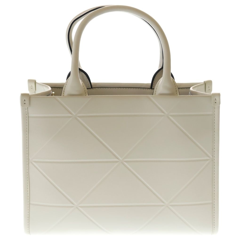 Prada Symbol Stitch 2-Way Shoulder Bag White Leather Gold — view 2